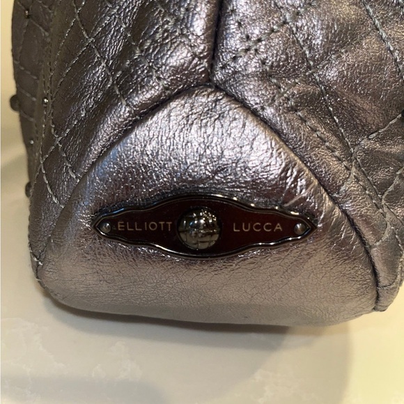 Large Elliott Lucca soft leather studded metallic bag - Picture 3 of 7